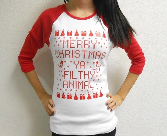 Merry Christmas Ya Filthy Animal. by StrongGirlClothing on Etsy