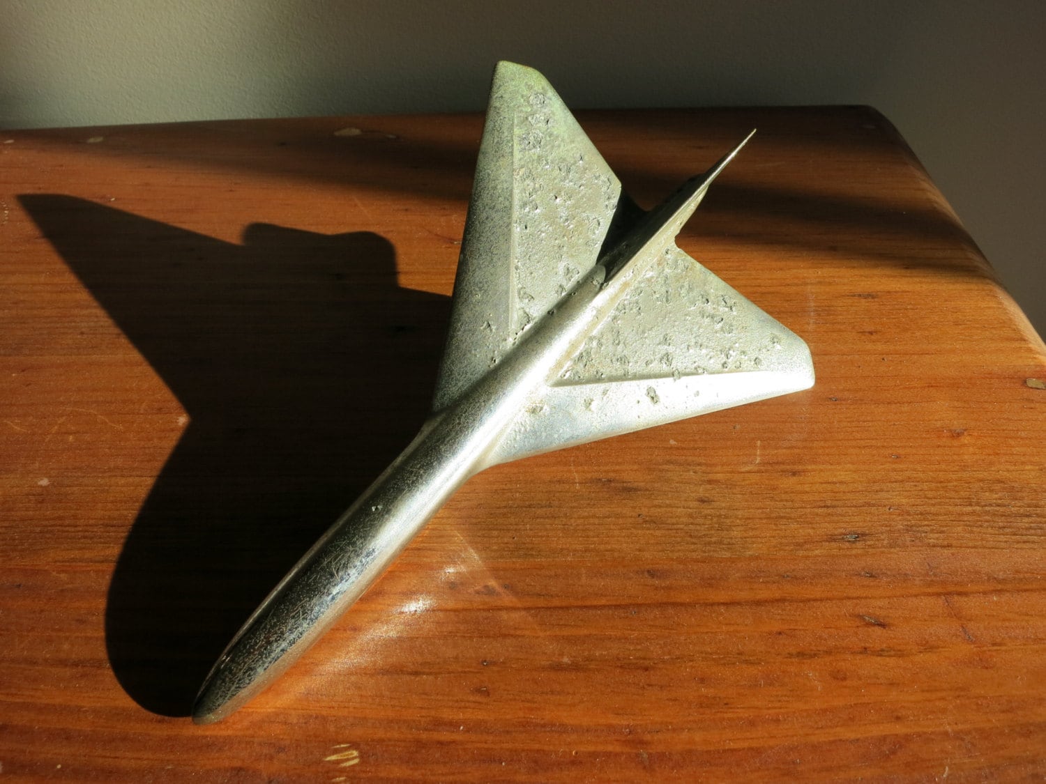 Vintage 1954 Ford Airplane Chrome Hood Ornament Jet Plane