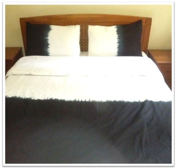 Tie dye bedding Duvet cover set in Black & white colour