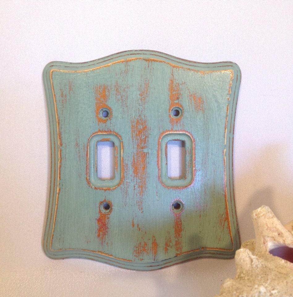 lightswitch cover shabby chic turquoise double by shabbyshores lightswitch cover shabby chic turquoise double by shabbyshores