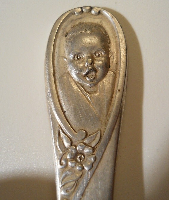 Gerber Baby spoon Sterling silver plate by Winthrop