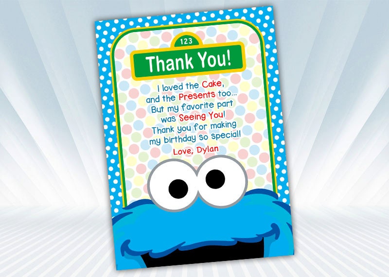 Cookie Monster Thank you card