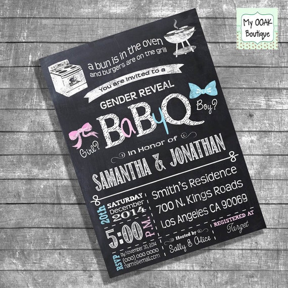 Gender Reveal Bbq Invitations 9