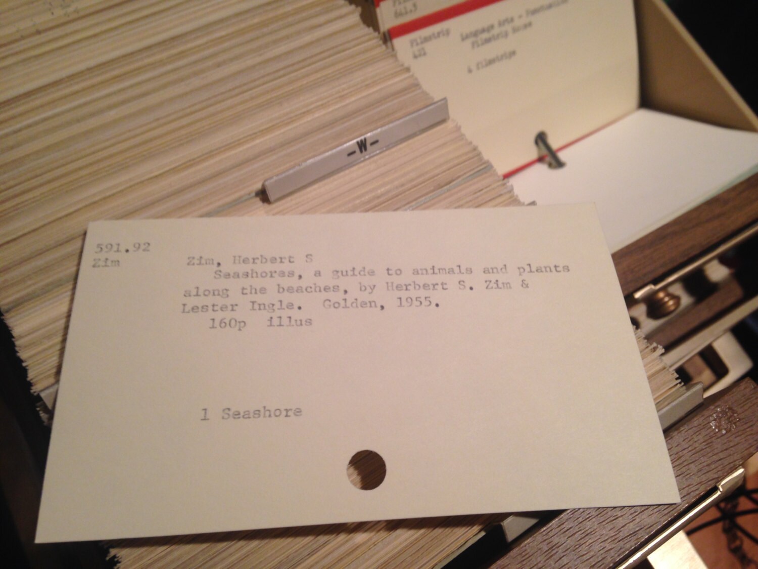 Dewey Decimal Library card catalog cards Vintage Paper Art