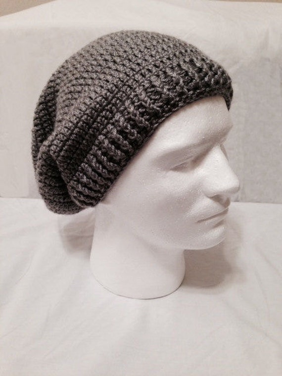 Men Handmade Crochet Slouchy Hat by CrochetbyLydia on Etsy