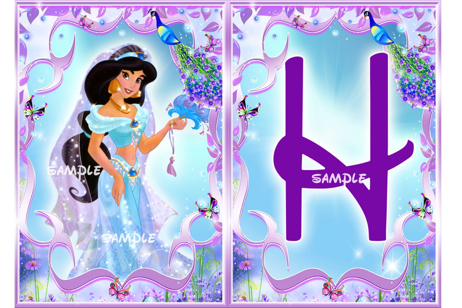 Princess Jasmine Birthday banner Jasmine Birthday banner