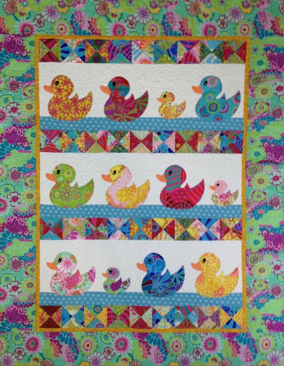 JUST DUCKY Baby Quilt Kit Kaffe Fassett Collective Fabrics