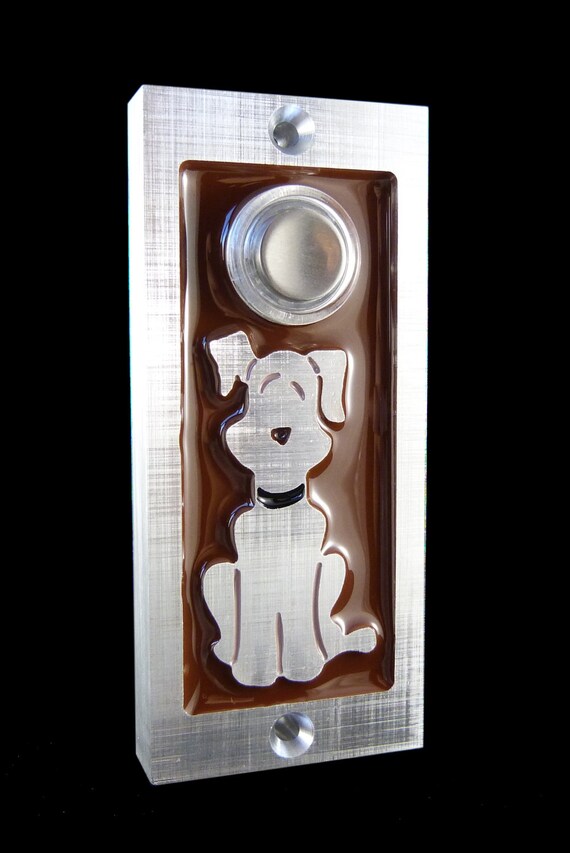 Modern Dog Doorbell with Lighted Button