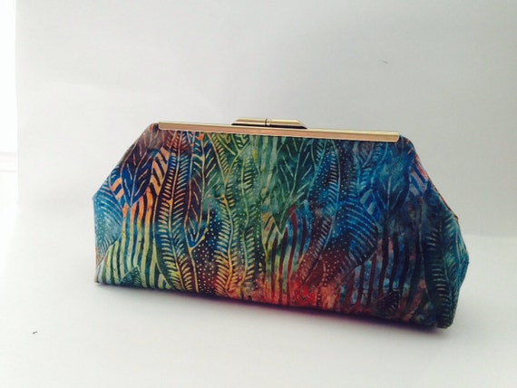 Multi colored leaf clutch purse by Cherylann22 on Etsy