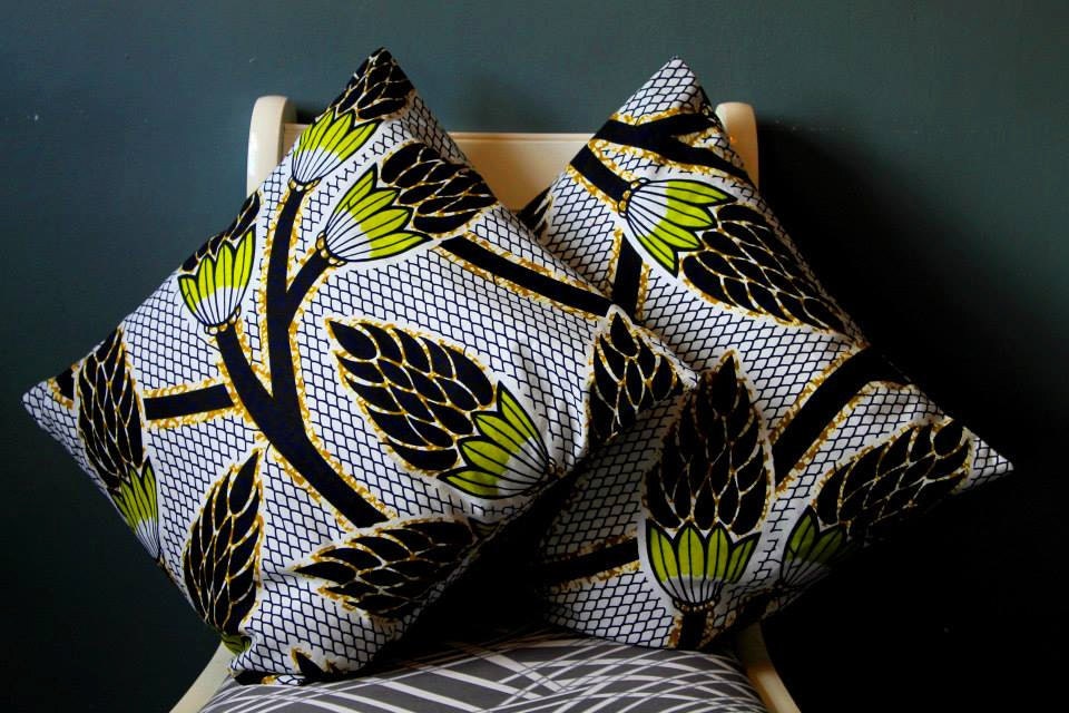 African print envelope cushion cover set of two