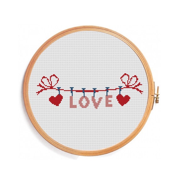 Love cross stitch pattern wedding cross stitch pattern