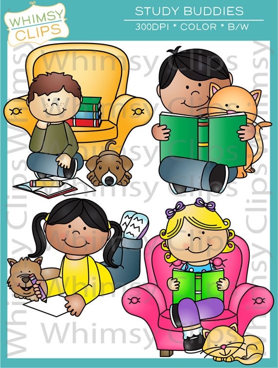 Items similar to Study Buddies Clip Art on Etsy