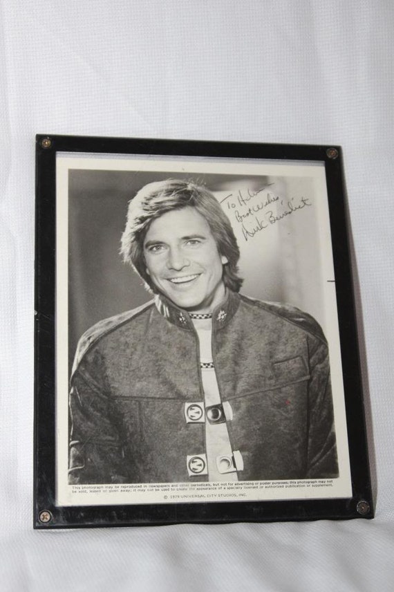 DIRK Benedict 70s Photo w AUTOGRAPH Vintage 1970s by So1980s