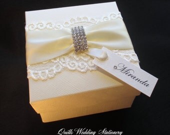 Elegant Diamante Buckle. Decorated Gift Box. Bespoke
