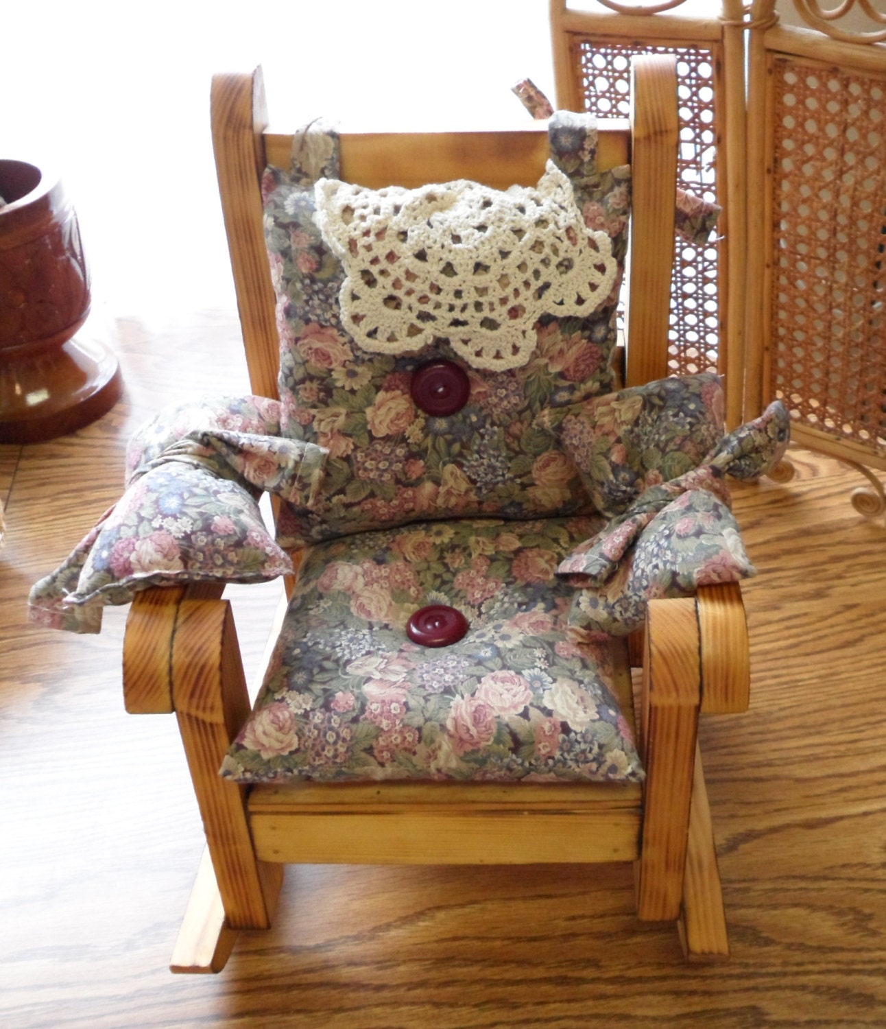 Vintage Wooden Doll Furniture Doll Chair Toy Chair Teddy Bear Chair