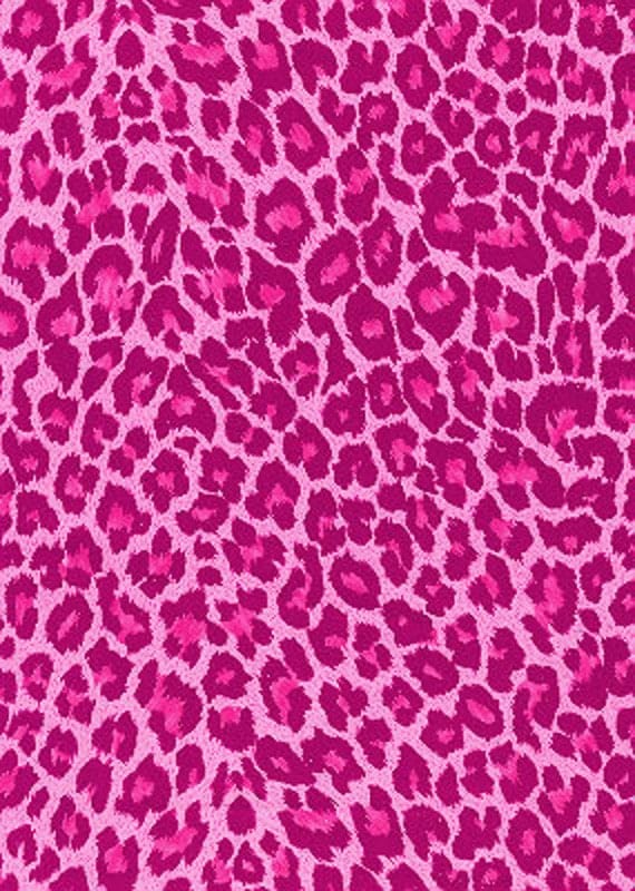 Stretch Fabric Baby Pink Panther Leopard Print Animal