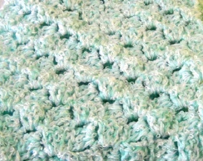 Infinity Scarf Soft Mint Green - Crocheted Cowl - Women's Snood - OOAK