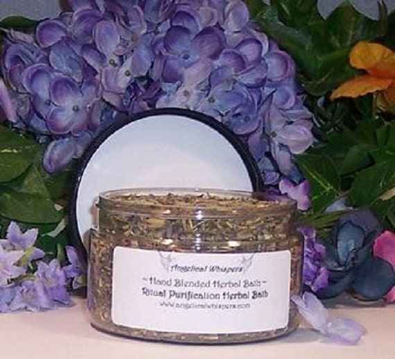 Ritual Purification Herbal Bath 4 Oz. jar by AngelicalWhispers