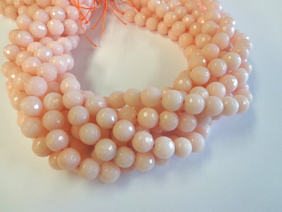 Natural Gemstone Beautiful Peach Color Faceted Cut By Anniesbead