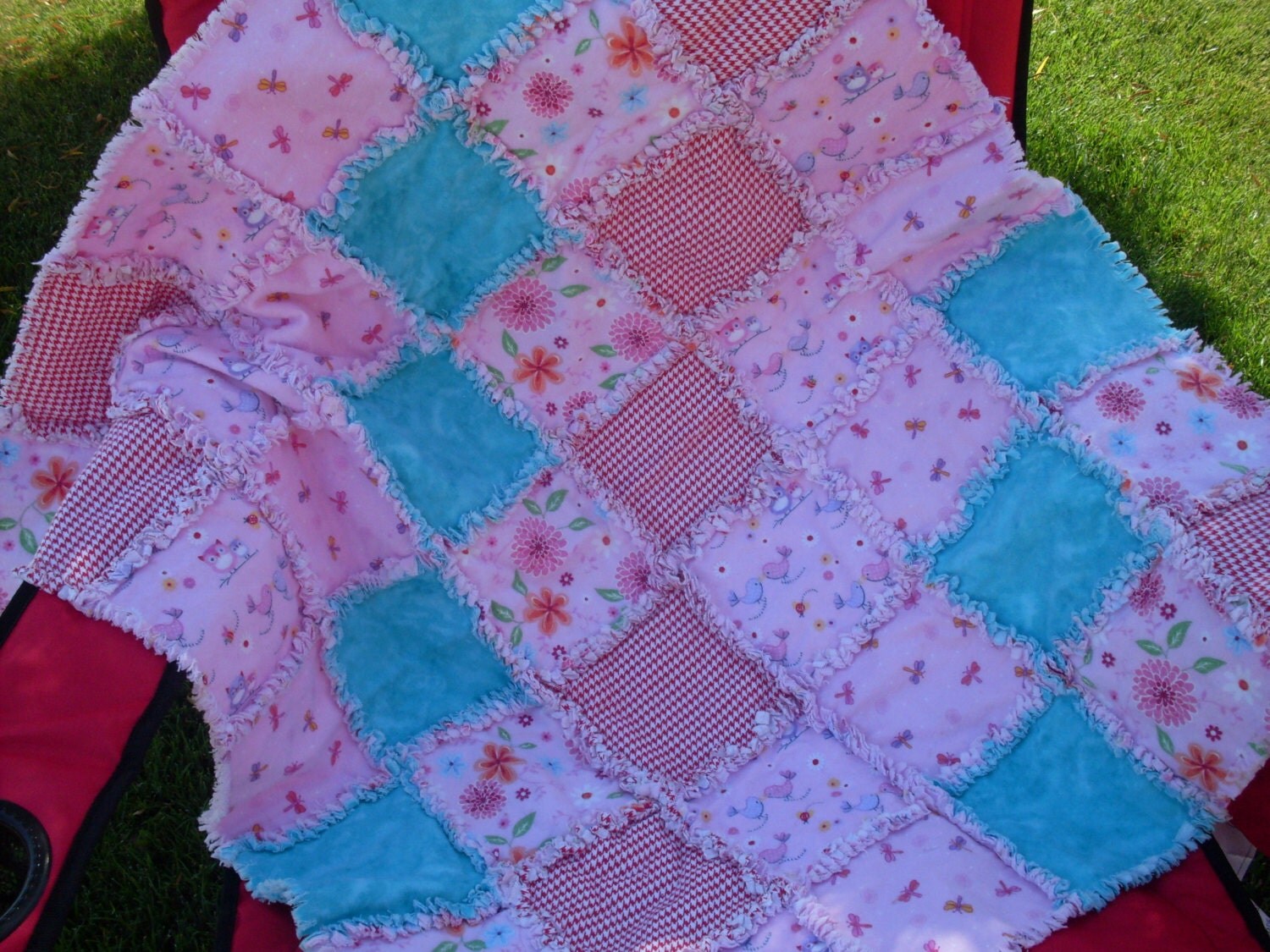Baby Flannel Rag Quilt by WhatIimagine on Etsy