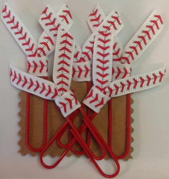 Baseball Bookmark Ribbon Bookmarks jumbo by on Etsy