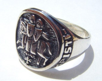 The Seal of Knights Templar Ring Sterling Silver 925