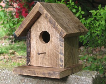 Bird House, Rustic Bird House, Repu rposed Wooden Bird House, 