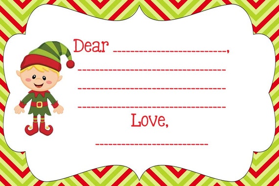 Blank note from your Elf on the Shelf- Personalize- PDF Elf on the ...