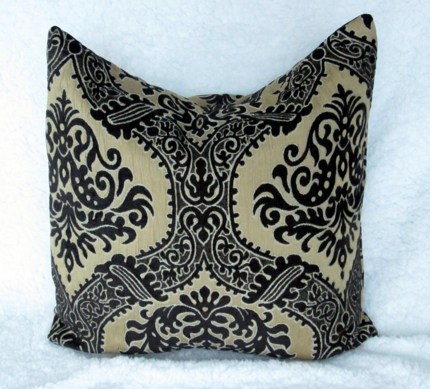 pillow cover black 18x18 black and light brown throw pillow