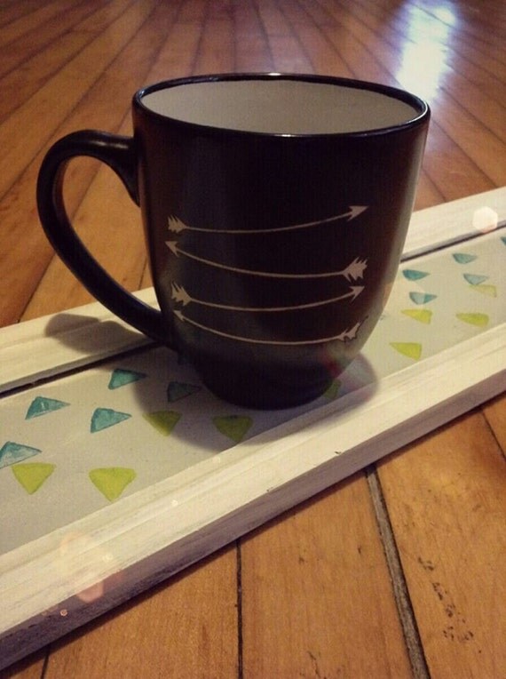 Arrows Custom Etched Coffee Mug 16 oz Bistro