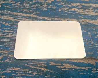 Aluminum wallet card 2 1/16" x 3 3/8" Stamping Blanks - Qty 5