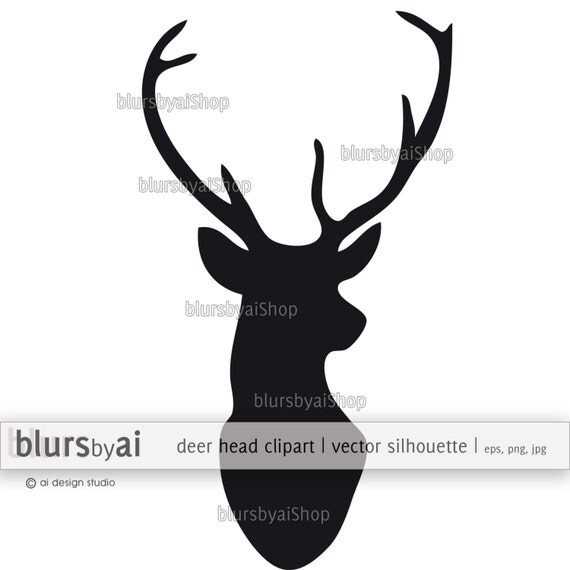 Download Vector deer head silhouette deer clipart deer vector