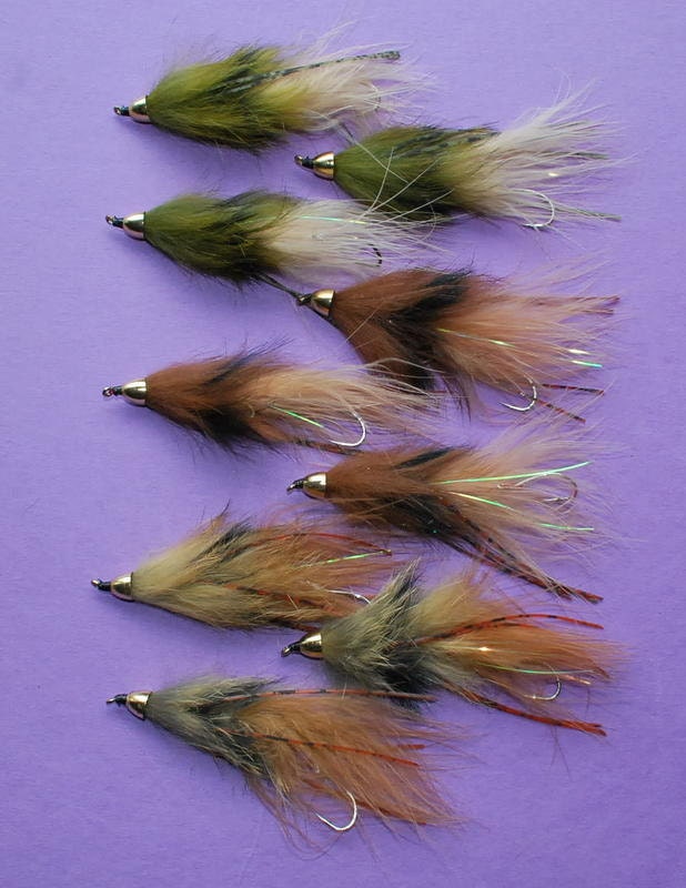 Articulated Rabbit Fur/Marabou streamer assortment sz 6 or sz