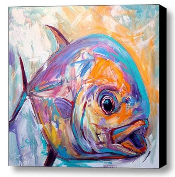 Items similar to Caribbean Permit Fly Fishing Art by Famous artist ...