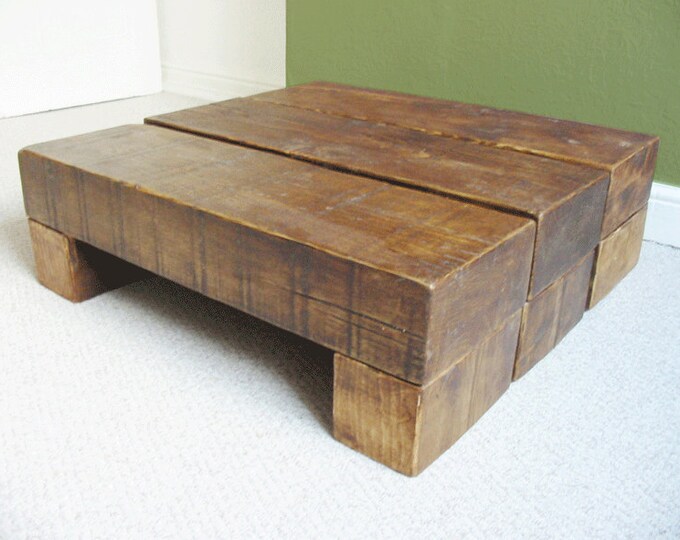 Chunky Wooden Coffee Table