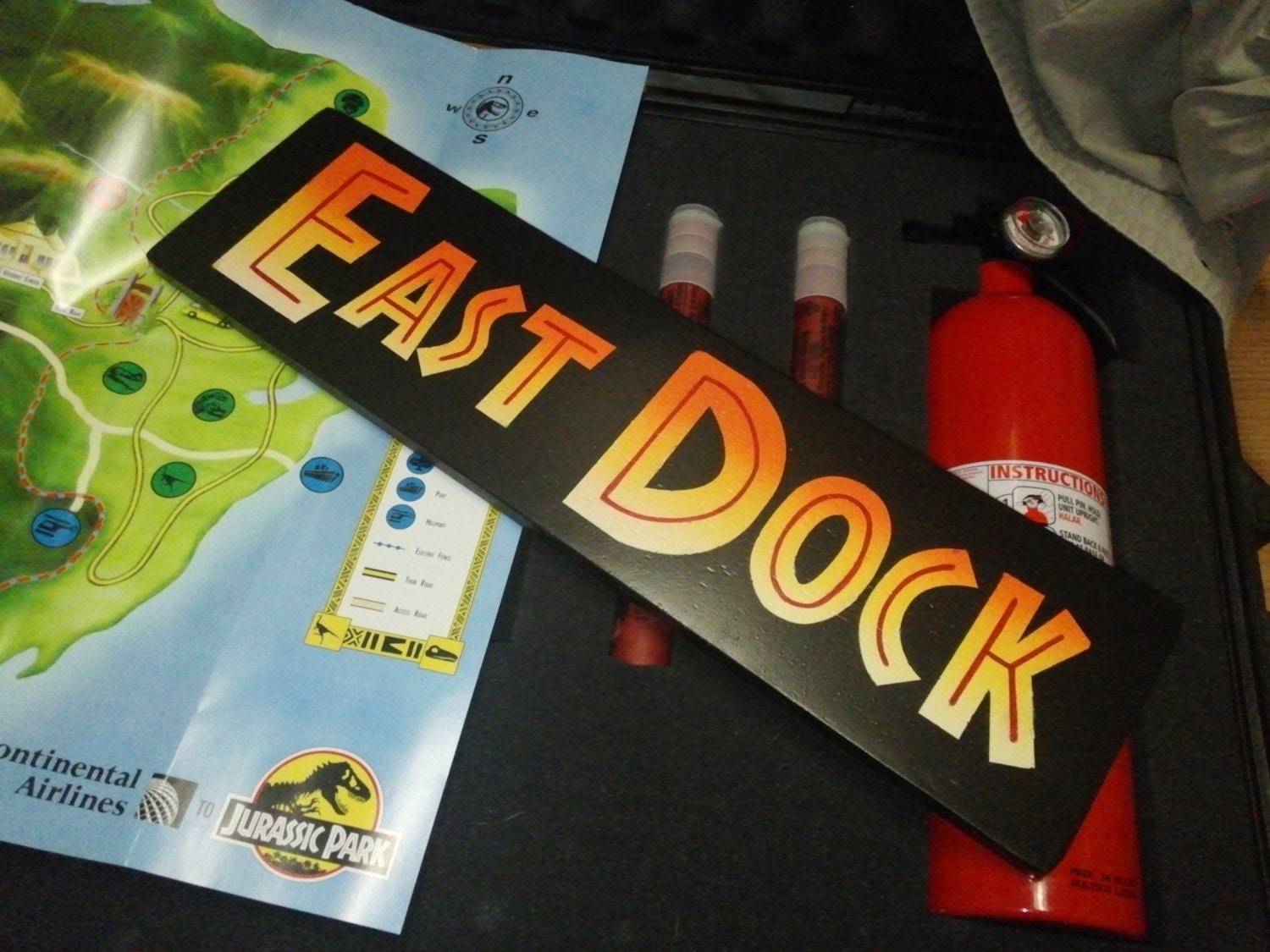 Jurassic Park Single East Dock Sign By Phildaleyproductions