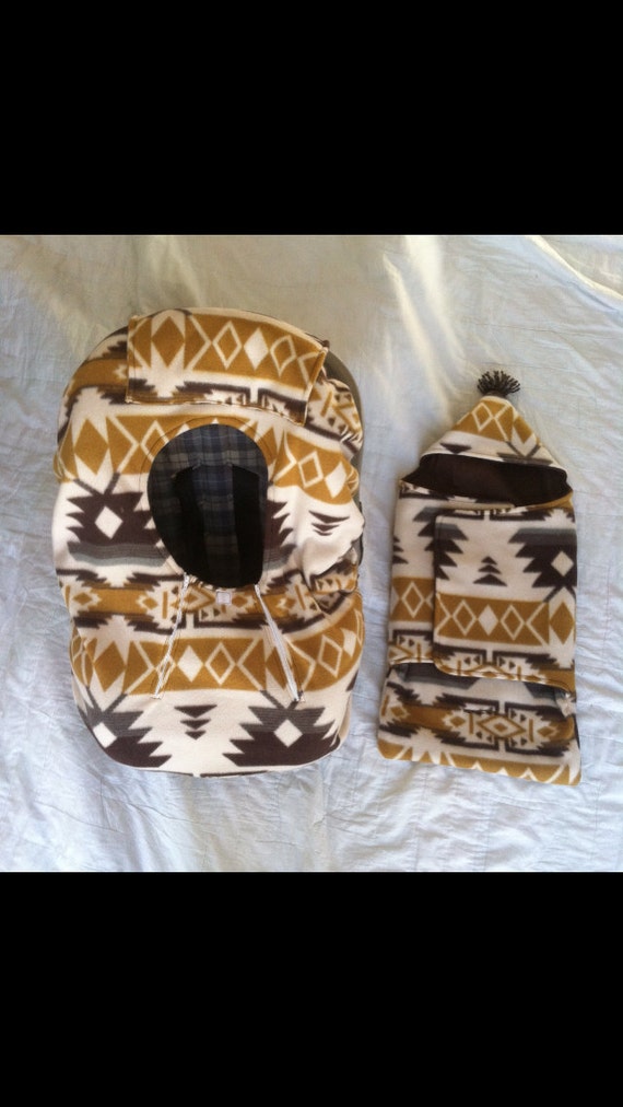 Items similar to Infant car seat cover and car seat bunting. Tribal