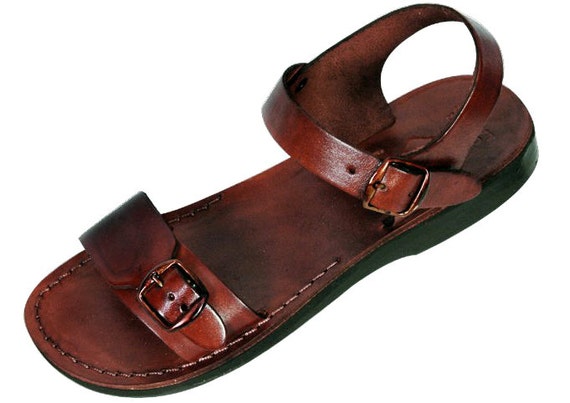 Leather Biblical Sandals - Hand Made from Jerusalem - Jesus Model