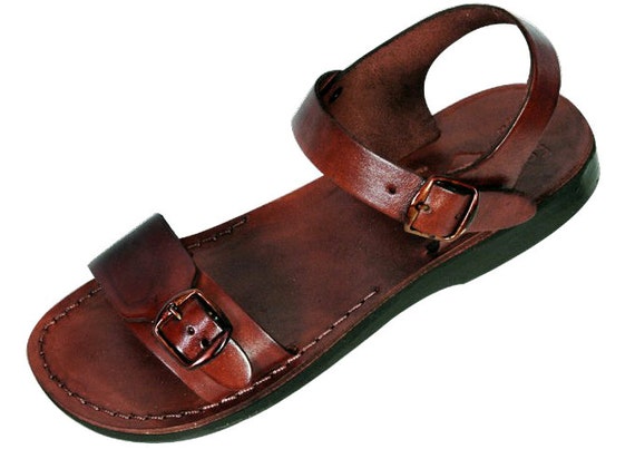 Leather Biblical Sandals Hand Made from by JerusalemShades