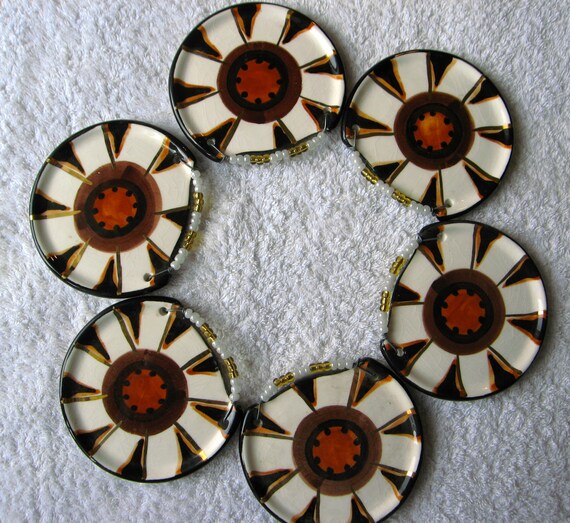 Vintage Drinks Coasters Set of 6 finished by ScottsFrenchTreasure