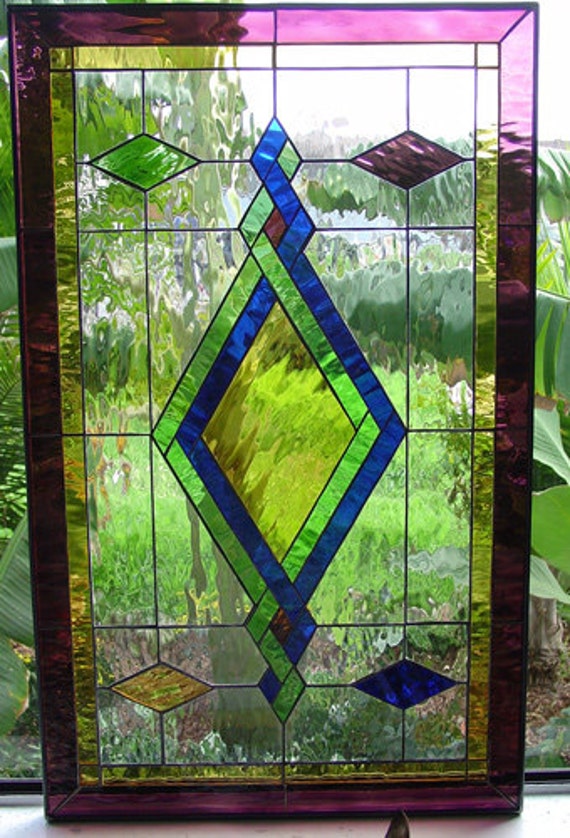 Lovely All Clear Textured Arched Stained Glass by ArtGlassWindows