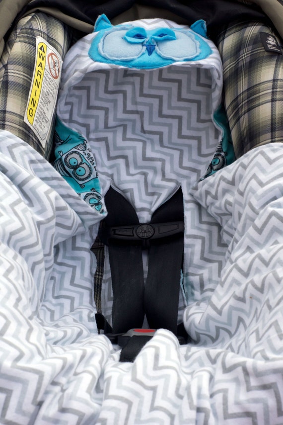 Car seat Owl Swaddle Blanket
