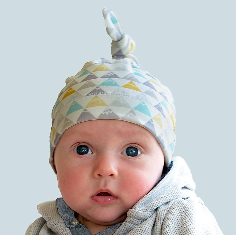 Baby Hat PDF Pattern Baby Jersey Knot Hat Pattern by FishKissBrand