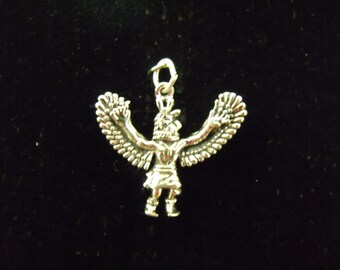 Sterling Silver Eagle Dancer 3D Charm/Pendant - .925 3.5 grams