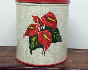 Vintage metal canister