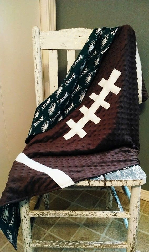 Football Blanket Custom Football Blanket by SuperBsBabyBoutique