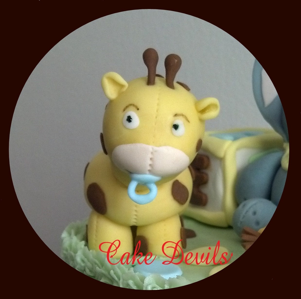 Fondant Giraffe Animal Cake Topper Giraffe Cake Topper Baby