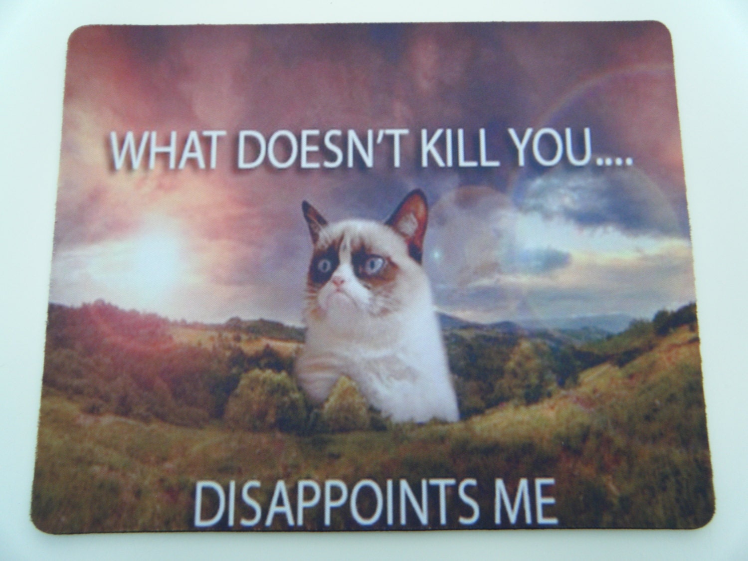 Grumpy Cat Funny Mousepad / Mouse Mat