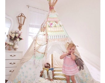 KIDS TEEPEE, play tent, childrens teepee, teepee tent,8ft, kids tent, playhouse, play teepee, kids teepee tent, kids play tent