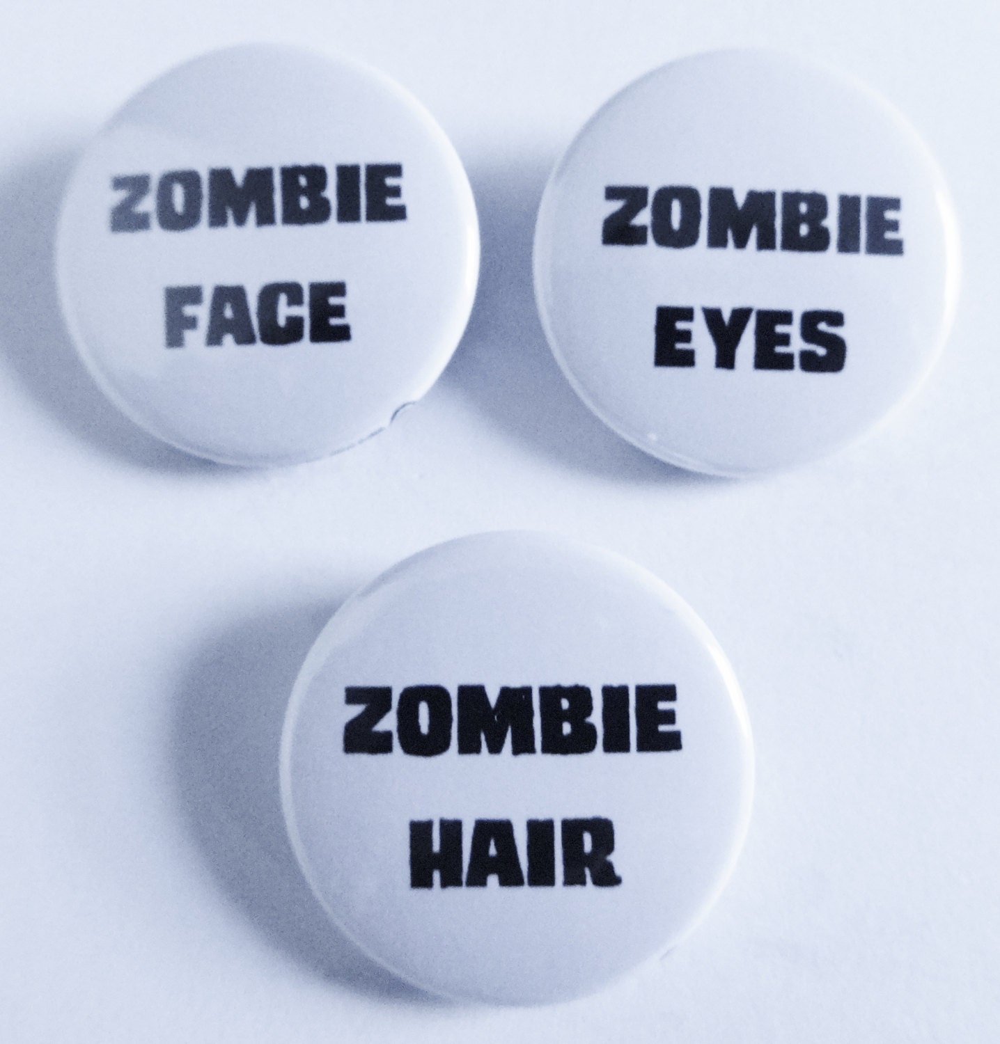 Set Of Zombie Badges Pin Badge Button Badge Handmade Badge Metal Badge Round Badge Inch